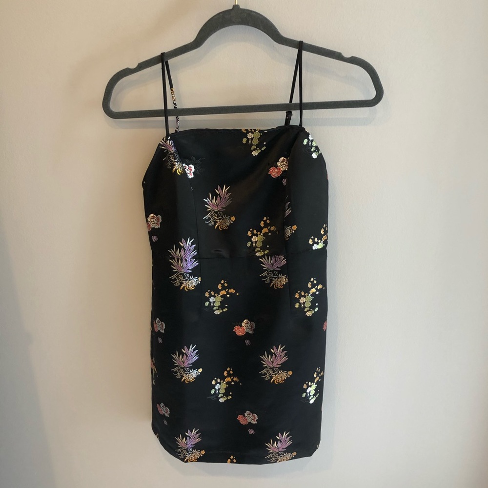 Honey Punch floral black dress